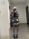 YANYAN KNITS 24 Autumn and Winter Goose Hoodie Winter Coat YYK-YYW24-0063-ZONGLV Brown/Green